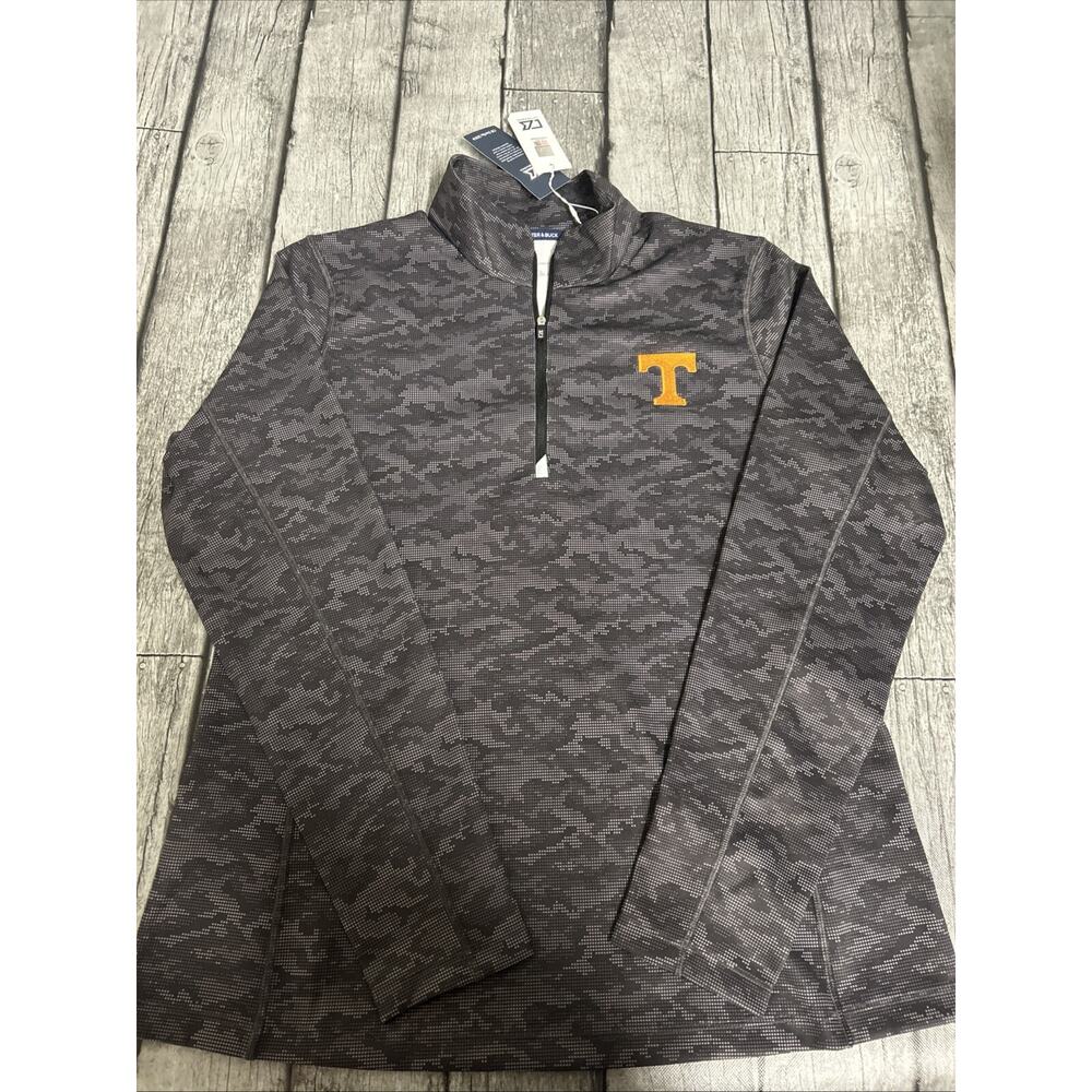 NWT Women’s Cutter & Buck Tennessee Volunteers 1/4 Zip Pullover XL Black Camo